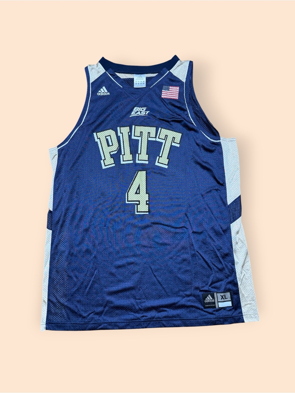 Vintage Pitt Panthers Y2K Adidas Basketball Jersey Men’s XL Pittsburgh 2000s Vtg